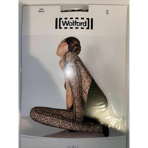 Wolford Lulu Tights Pantyhose Black / Black Small 18904 - 10